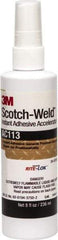 3M - 8 oz Bottle Amber Instant Adhesive - Series AC113, Bonds to Metal, Plastic & Rubber - Americas Industrial Supply