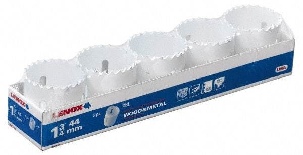 Lenox - 1-3/4" Diam, 1-1/2" Cutting Depth, Hole Saw - Bi-Metal Saw, Toothed Edge - Americas Industrial Supply