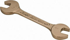 Ampco - 1" x 1-1/8" Nonsparking Open End Wrench - 10-1/4" OAL, Double End, Plain Finish, 15° Head Angle - Americas Industrial Supply