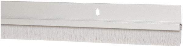 Pemko - Door Bottom Sweep - Nylon Brush, 1-1/2" High, Clear Anodium Aluminum Coated - Americas Industrial Supply