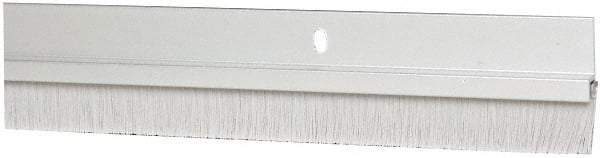 Pemko - Door Bottom Sweep - Nylon Brush, 1-1/2" High, Clear Anodium Aluminum Coated - Americas Industrial Supply