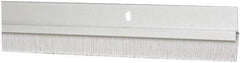 Pemko - Door Bottom Sweep - Nylon Brush, 1-1/2" High, Clear Anodium Aluminum Coated - Americas Industrial Supply
