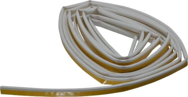 Pemko - 20' Long x 1/2" Wide, Siliconseal Self-Adhesive Weatherstripping - White Finish - Americas Industrial Supply