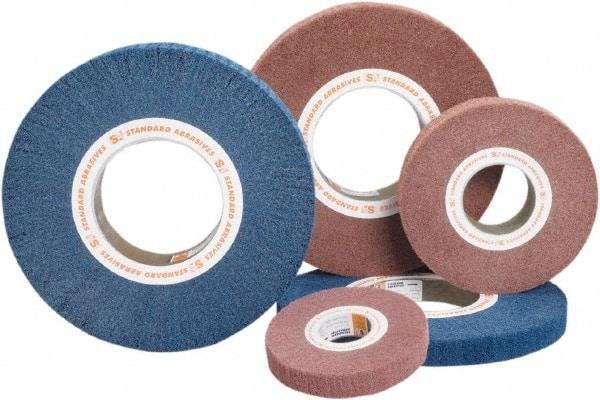 Standard Abrasives - 12 Inch Diameter Aluminum Oxide Unmounted Flap Wheel - 5 Inch Hole, 2 Inch Wide, Density 5, Non Woven, Very Fine Grade, 2,500 Max RPM - Americas Industrial Supply