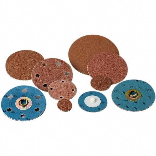 Standard Abrasives - 1" Disc Diam, 100 Grit, Aluminum Oxide Quick Change Disc - Type S Attaching System, Coated, Light Brown, Fine Grade, 40,000 RPM - Americas Industrial Supply