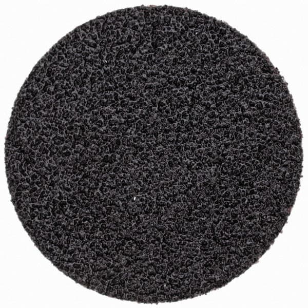 Standard Abrasives - 1-1/2" Disc Diam, 60 Grit, Silicon Carbide Quick Change Disc - Type S Attaching System, Coated, Black, Medium Grade - Americas Industrial Supply