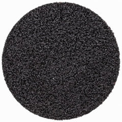 Standard Abrasives - 1-1/2" Disc Diam, 60 Grit, Silicon Carbide Quick Change Disc - Type S Attaching System, Coated, Black, Medium Grade - Americas Industrial Supply