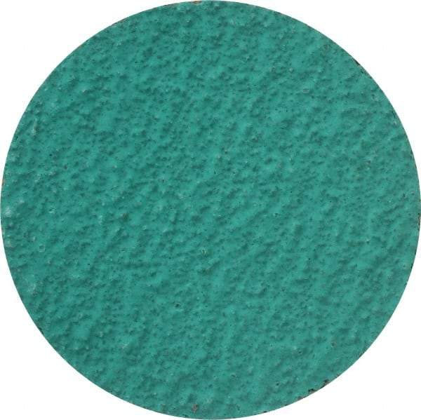 Standard Abrasives - 3" Disc Diam, 36 Grit, Zirconia Alumina Quick Change Disc - Type R Attaching System, Coated, Green, Very Coarse Grade, 18,000 RPM - Americas Industrial Supply