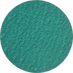 Standard Abrasives - 3" Disc Diam, 36 Grit, Zirconia Alumina Quick Change Disc - Type R Attaching System, Coated, Green, Very Coarse Grade, 18,000 RPM - Americas Industrial Supply