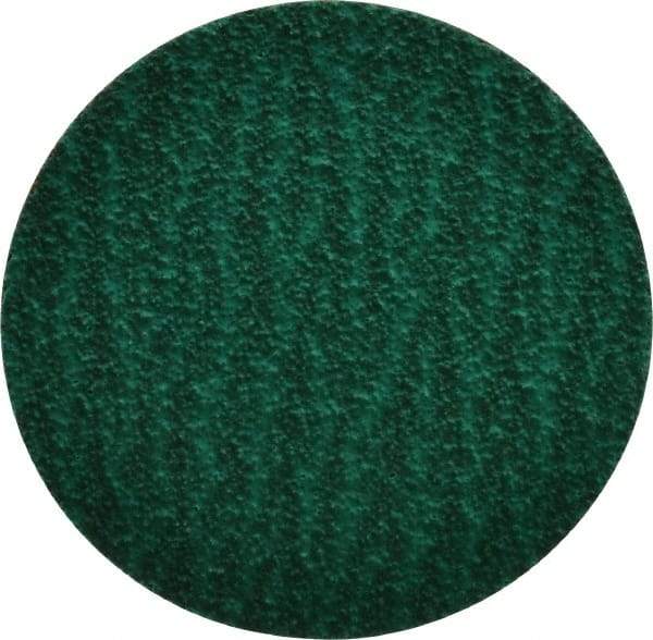Standard Abrasives - 3" Disc Diam, 60 Grit, Zirconia Alumina Quick Change Disc - Type R Attaching System, Coated, Green, Medium Grade, 18,000 RPM - Americas Industrial Supply