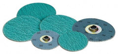 Standard Abrasives - 1" Disc Diam, 36 Grit, Zirconia Alumina Quick Change Disc - Type S Attaching System, Coated, Green, Very Coarse Grade - Americas Industrial Supply