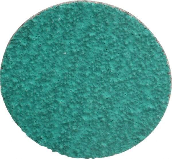 Standard Abrasives - 2" Disc Diam, 50 Grit, Zirconia Alumina Quick Change Disc - Type S Attaching System, Coated, Green, Coarse Grade, 20,000 RPM - Americas Industrial Supply