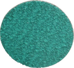 Standard Abrasives - 2" Disc Diam, 50 Grit, Zirconia Alumina Quick Change Disc - Type S Attaching System, Coated, Green, Coarse Grade, 20,000 RPM - Americas Industrial Supply
