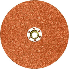 Standard Abrasives - 3" Disc Diam, 36 Grit, Ceramic Quick Change Disc - Type R Attaching System, Coated, Red, Very Coarse Grade - Americas Industrial Supply