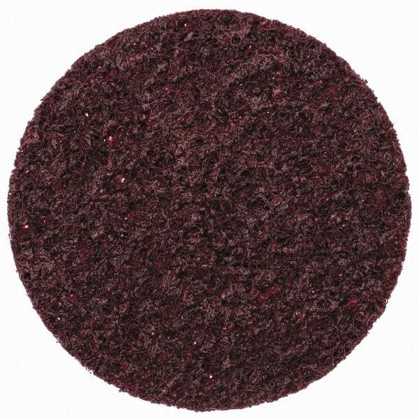 Standard Abrasives - 3" Disc Diam, Aluminum Oxide Quick Change Disc - Type P Attaching System, Nonwoven, Dark Maroon, Medium Grade, 18,000 RPM, FE Series - Americas Industrial Supply