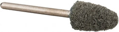 Standard Abrasives - 3/8" Head Diam x 3/4" Thickness, B52, Pointed End, Aluminum Oxide Mounted Point - Blue, Medium Grade, 45,300 RPM - Americas Industrial Supply