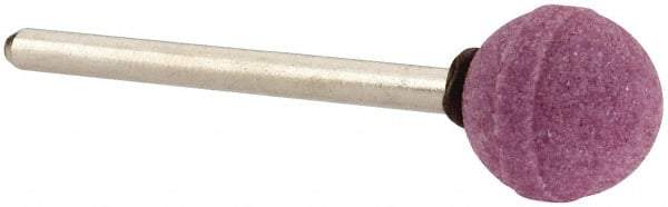 Standard Abrasives - 1/2" Head Diam x 1/2" Thickness, B121, Ball End, Aluminum Oxide Mounted Point - Blue, Medium Grade, 45,300 RPM - Americas Industrial Supply