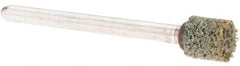 Standard Abrasives - 1/4" Head Diam x 1/4" Thickness, W160, Cylinder End, Aluminum Oxide Mounted Point - Blue, Medium Grade, 81,300 RPM - Americas Industrial Supply