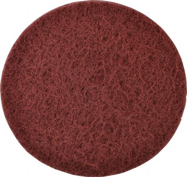 Standard Abrasives - 6" Very Fine Grade Deburring Disc - 1/2" Center Hole, Arbor Connection, Red, 3,600 Max RPM - Americas Industrial Supply
