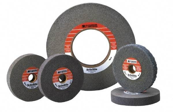 Standard Abrasives - 12" Diam, 1/2" Face Width, 5" Center Hole, Medium Grade, Aluminum Oxide Deburring Wheel - Convolute, Medium Density 5 Grade, 3,000 RPM - Americas Industrial Supply
