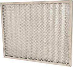 Made in USA - 16" Noml Height x 20" Noml Width x 1" Noml Depth, 71% Capture Efficiency, Permanent Air Filter - MERV 7, Aluminum Cloth & Mesh, Integrated Aluminum Frame, 300 Max FPM, 640 CFM, For Any Unit - Americas Industrial Supply