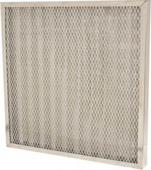 Made in USA - 20" Noml Height x 20" Noml Width x 2" Noml Depth, 76% Capture Efficiency, Permanent Air Filter - MERV 7, Aluminum Cloth & Mesh, Integrated Aluminum Frame, 300 Max FPM, 800 CFM, For Any Unit - Americas Industrial Supply