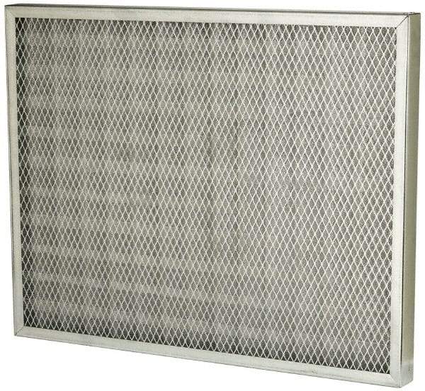 Made in USA - 20" Noml Height x 25" Noml Width x 2" Noml Depth, Permanent Air Filter - Steel, Integrated Steel Frame, 500 Max FPM, 1,750 CFM, For Large Particle Removal Applications - Americas Industrial Supply