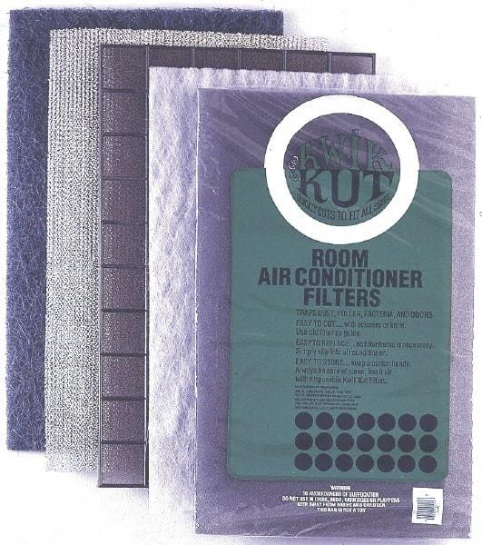 PrecisionAire - 15" High x 24" Wide x 1/2" Deep, Neoprene Coated Natural Hair Air Filter Media Pad - MERV 4, 20 to 30% Capture Efficiency, 60 to 80 Arrestance Efficiency, 300 Max FPM, 180°F Max, Use with Window Air Conditioners - Americas Industrial Supply