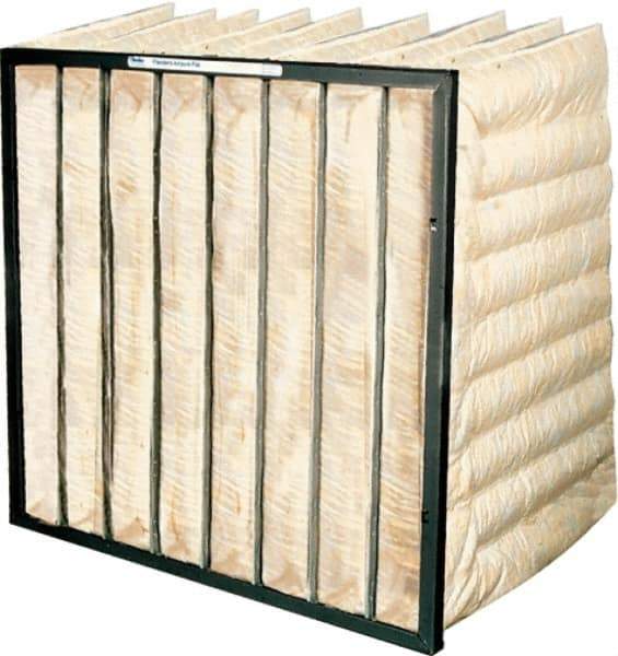 PrecisionAire - 24" Noml Height x 12" Noml Width x 36" Noml Depth, Synthetic Bag Air Filter - MERV 14, 80 to 85% Capture Efficiency, Steel Frame, 1,000 CFM, 180°F Max, Use with Universal Holding Frames - Americas Industrial Supply