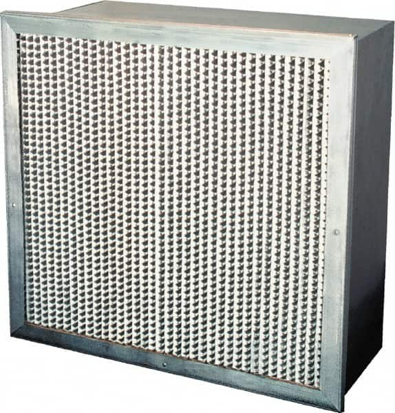 PrecisionAire - 24" Noml Height x 24" Noml Width x 12" Noml Depth, 65% Capture Efficiency, Rigid Box Air Filter - MERV 11, Synthetic Polypropylene, Integrated Corrosion-Resistant Steel Frame, 2,000 CFM, For Precisionaire Type 9 Holding Frame - Americas Industrial Supply