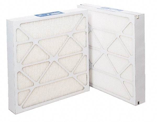 Made in USA - 20" Noml Height x 25" Noml Width x 4" Noml Depth, 85% Capture Efficiency, Wireless Pleated Air Filter - MERV 13, Microfiberglass Paper, Integrated Beverage Board Frame, 500 Max FPM, 1,750 CFM, For Any Unit - Americas Industrial Supply