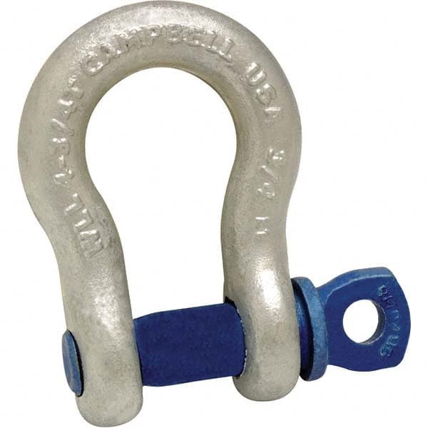 Campbell - Shackles Nominal Chain Size: 1-3/8 Load Limit (Ton): 13.50 - Americas Industrial Supply