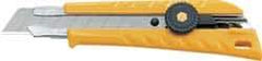 Olfa - Snap Utility Knife - Yellow Plastic Handle - Americas Industrial Supply