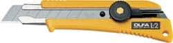 Olfa - Snap Utility Knife - Yellow Plastic Handle - Americas Industrial Supply