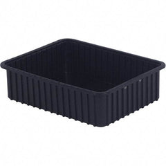 LEWISBins+ - 17-3/8" Wide x 6" High, Black Bin Divider Box - Use with DV1760 Short, DV2260 Long - Americas Industrial Supply