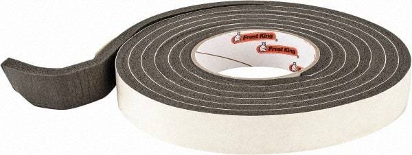 Frost King - 10' Long x 1" Wide, High Density Foam Tape Weatherstripping - Rubber Foam - Americas Industrial Supply