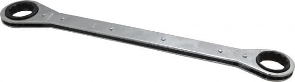 Lang - 1-1/8" x 1-3/16" 12 Point Ratcheting Box Wrench - Double End, 15" OAL, Steel - Americas Industrial Supply