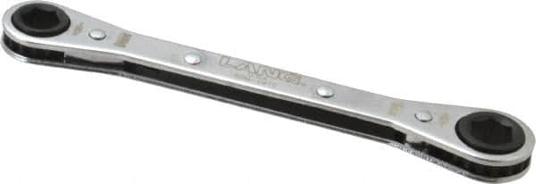 Lang - 9mm x 10mm 6 Point Ratcheting Box Wrench - Double End, 5-1/2" OAL, Steel - Americas Industrial Supply