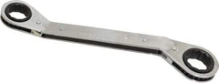 Lang - 19mm x 21mm 12 Point Reversible Ratcheting Offset Box Wrench - Double End, 9-1/8" OAL, Steel, 25° Offset - Americas Industrial Supply