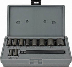 Lang - 11 Piece, 1/4 to 1", Hollow Punch Set - Americas Industrial Supply