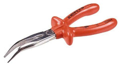 Knipex - 8" Long, 2-11/16" Jaw Length, Long Reach Bent Nose Plier - Side Cutter - Americas Industrial Supply