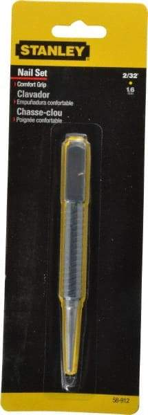 Stanley - 1/16" Nail Punch - 5" OAL, Steel - Americas Industrial Supply