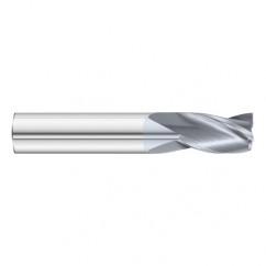 9/16 Dia. x 3-1/2 Overall Length 3-Flute Square End Solid Carbide SE End Mill-Round Shank-Center Cut-TiCN - Americas Industrial Supply
