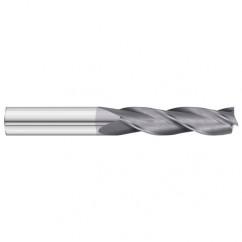1/8 Dia. x 3 Overall Length 3-Flute Square End Solid Carbide SE End Mill-Round Shank-Center Cut-TiAlN - Americas Industrial Supply
