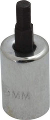 Proto - 3/8" Drive, 5mm Hex Bit Socket - 1-49/64" OAL, 3/4" Bit Length - Americas Industrial Supply