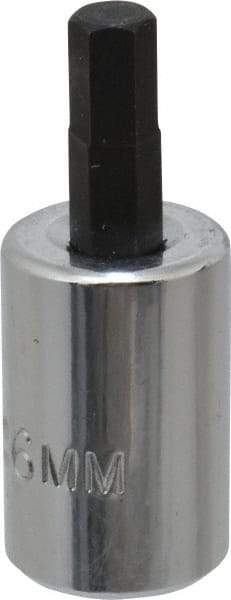 Proto - 3/8" Drive, 6mm Hex Bit Socket - 1-49/64" OAL, 3/4" Bit Length - Americas Industrial Supply