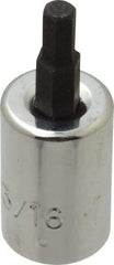 Proto - 3/8" Drive, 3/16" Hex Bit Socket - 1-13/16" OAL, 3/4" Bit Length - Americas Industrial Supply