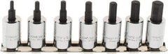 Proto - 7 Piece 3/8" Drive Inch Hex Bit Socket Set - 1/8 to 3/8" Hex - Americas Industrial Supply