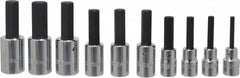 Proto - 10 Piece 1/2" Drive Metric Hex Bit Socket Set - 6 to 19mm Hex - Americas Industrial Supply