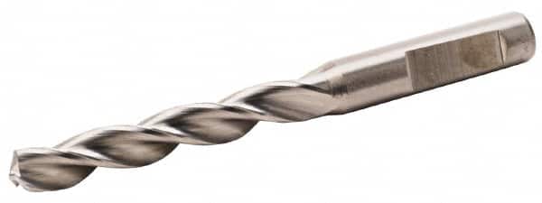 Kennametal - 0.5118" 130° Solid Carbide Jobber Drill - TiAlN Finish, Right Hand Cut, Spiral Flute, Whistle Notch Shank, 4.882" OAL, Standard Point - Americas Industrial Supply